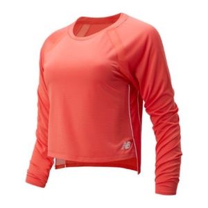 New Balance Cropped Fast Flight Long Sleeve Workout Top